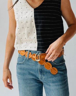 Shishi Wrap Belt in Cognac