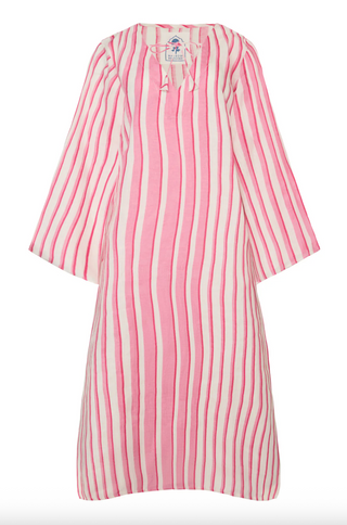 Doha Caftan in Pink Stripe