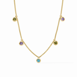 Rainbow Delicate Charm Necklace-Champagne Radiance-OS