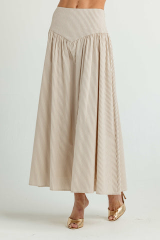 Rory Skirt in Bridle Ticking