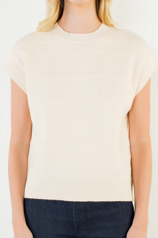 Knit Top Vest in Ivory