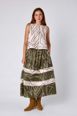 Marlow Skirt in Climbing Ivy Mix