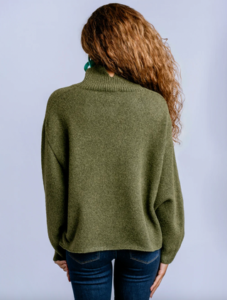 Echo Turtleneck in Olive Jade