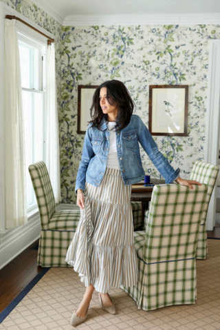 Brown Stripe Skirt