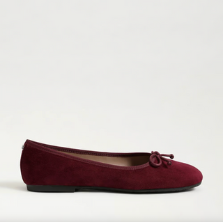 Alie Ballet Flat in French Merlot Suede