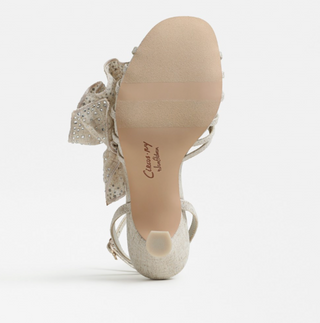 Lucille Ankle Strap Sandal in Sea Shell Burlap