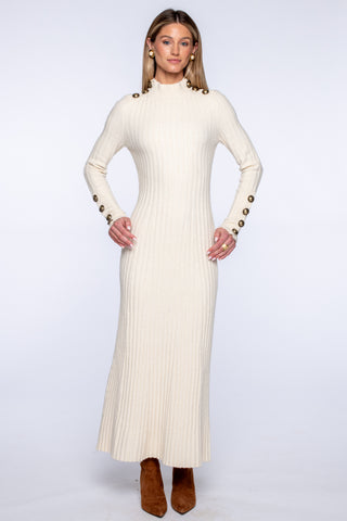 Stevie Sweater Dress in Ivory