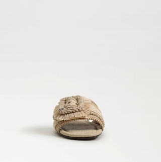 Bambi Playa Slide Sandal in Summer Sand/Multi Faux Raffia