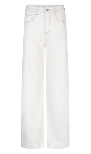 Wide Leg Jean in Off White