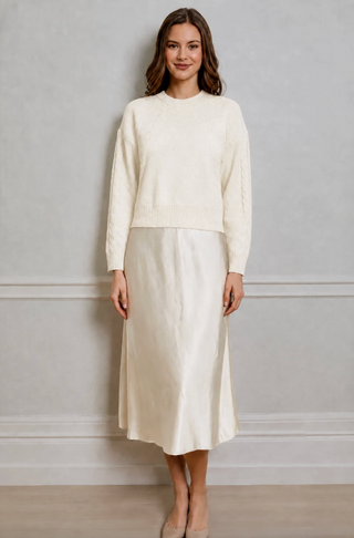 Bee Sweater Dress Combo in Canvas