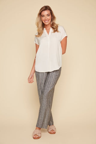 Wendy Woven Blouse in Oyster