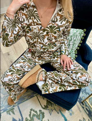 Pajama Pant Set in Monkee Maven