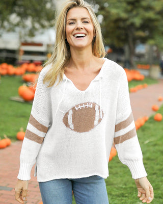 Football Sweater in White