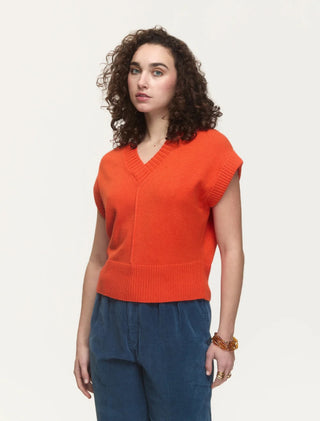 Gwyneth Vest in Orange Flame