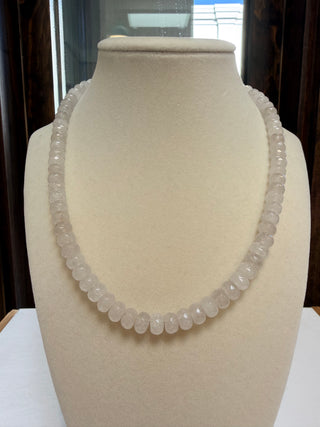 Rondelle 18" Necklace Sm Swivel Clasp-Snow