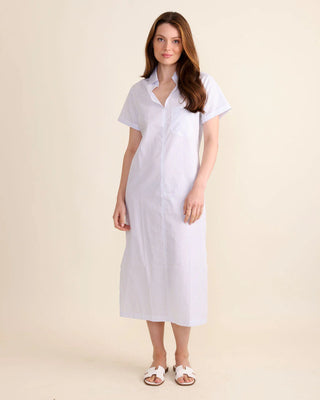 Kiawah Dress in Blue White Stripe