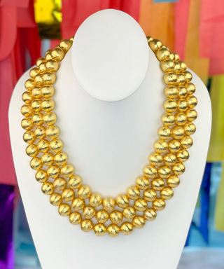3 Strand Gold Necklace