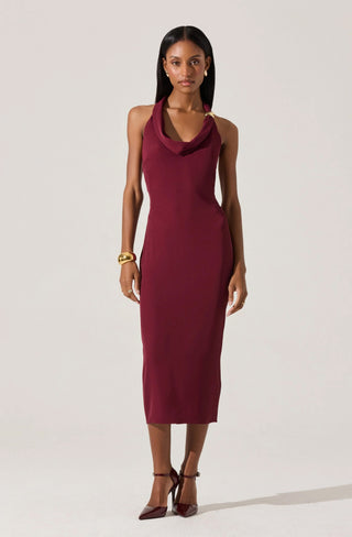 Alanna Dress in Wine