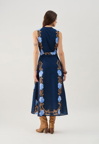 Iris Dress in Harvest Navy