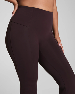 Dressy Micro Flare Legging in Truffle Brown