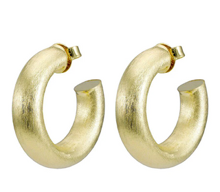 Small Chantal Hoops in Brushed Gold