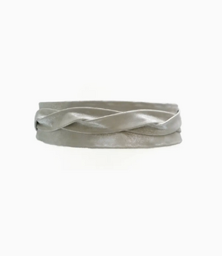 Wrap Belt in Silver Shimmer