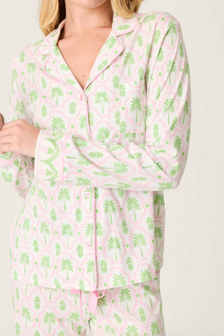 Playful Prints Island Time PJ Set in Ivory