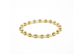 5mm Montauk 14k Gold and Pearl Waterproof Bracelet