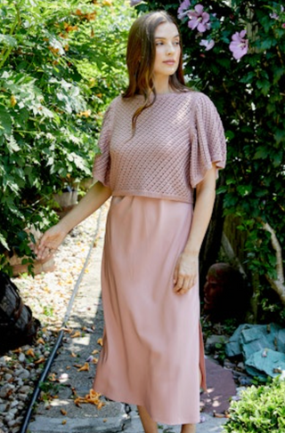 Kay Sweater Dress Combo in Dusty Rose