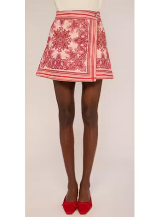 Melanie Quilted Skirt in Hearts In Tandem Print