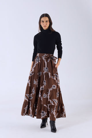 Gia Skirt in Woodlands Brown