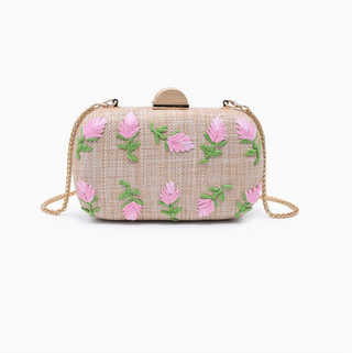 Woven Box Clutch Floral
