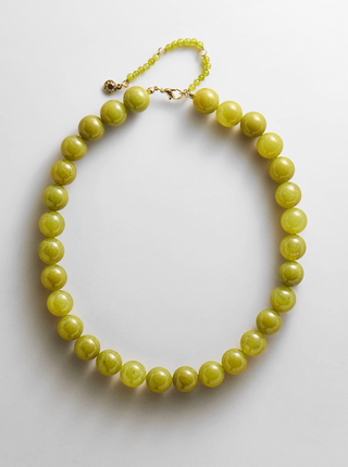 Mini Jane Beaded Necklace in Olive