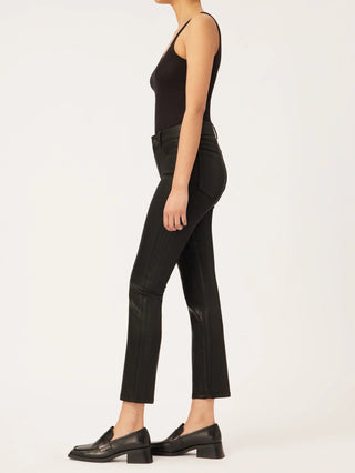 Mara Straight Mid Rise Instasculpt Ankle in Black Coated