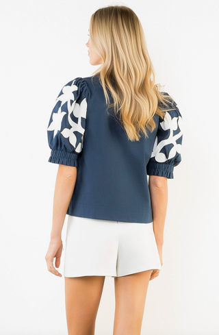 Harbour Bloom Embroidered Top