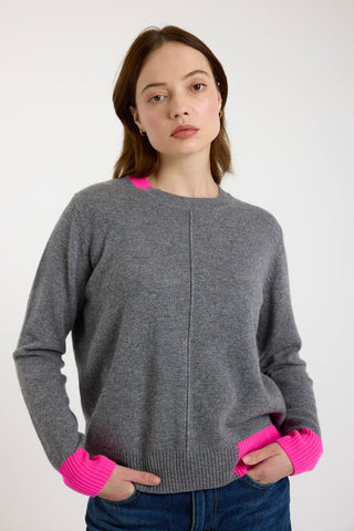 Colour Pop Maya in Mid Grey/Diva Pink