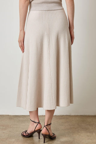 Flared Knit Skirt in Mist