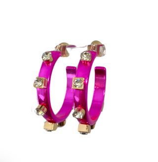 Metallic Metal Jewel Hoop