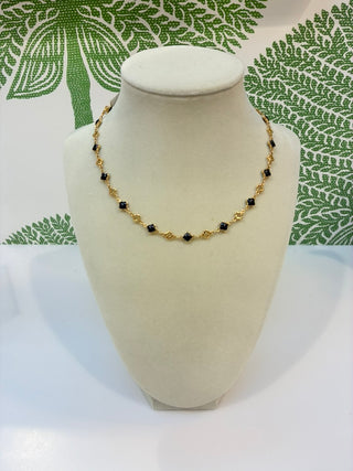 16" Clover Necklace-Blue