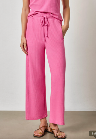 Lounge pants waffle knit in pink