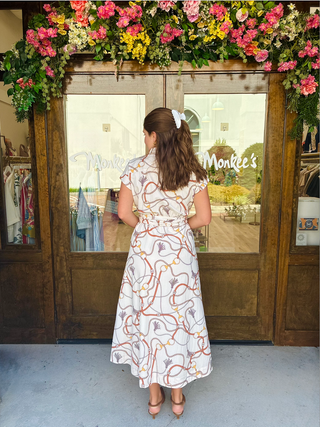 Savannah Dress in Ivory Bits