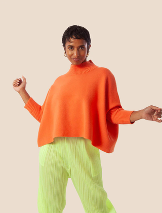 Aja Sweater in Orange Flame
