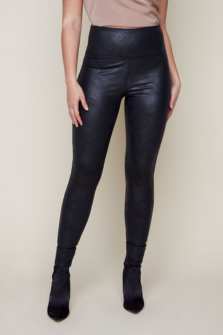 Coated Leggings in Black