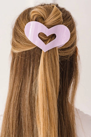 Queen of Hearts Flat Hair Clip-Purple