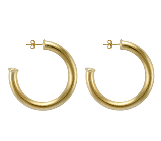 Chantal Hoops- Brushed Gold