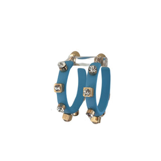 Matte Metal Jewel Hoop