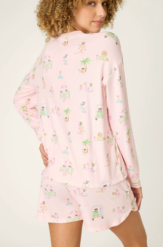 Pupcation Palms Sunnies & Sunshine PJ Set