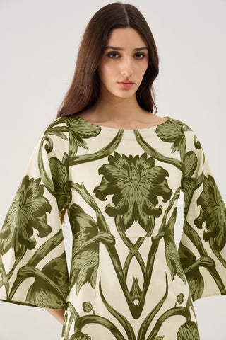 Camelia Dress in Rosemore Olive