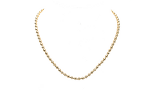 4mm+2mm+4mm Gold Filled Waterproof Dimension Necklace 16"