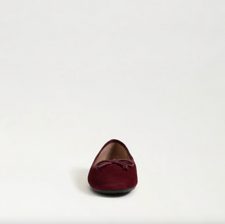 Alie Ballet Flat in French Merlot Suede